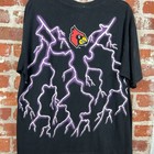 Late 90   s Louisville Cardinals Aop Ncaa Lightning T Shirt Size Large xl