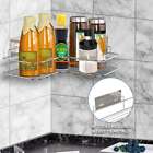 Shower Caddy Shelf Bath Storage Holder Organizer Bathroom Corner Triangular Rack