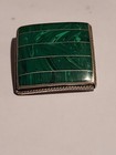 Sterling Silver Turquoise Square Framed Pin Brooch Pendent Taxco Ta 146 Mexico  