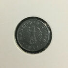 Wwii Germany 1 Reichspfennig Zinc Coin Coa   History   Album Included