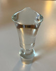 Vintage Heavy Clear Solid Glass Pointy Top Bottle Stopper 4 1 2    Height