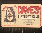 Dave Grohl   s Birthday Club Card    replica    foo Fighters nirvana    