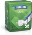 Medline Fitright Disposable Adult Incontinence Briefs  Ultra Absorbency  Size 3x