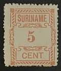 Travelstamps  Suriname Stamps  72 - 5 Cent Numeral Of Value Mint Mogh