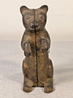Antique A c  Williams Cast Iron  begging Bear  Still Coin Bank Original Finish