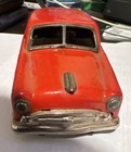 Japanese Vintage Red Tin Plate Battery Operated Metal Toy Car 1950s  Rare Find 