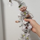 Robert Stanley Posable Christmas Pixie Elf Doll Silver   White Outfit Silver