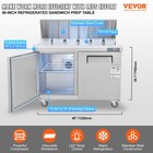 48 w Commercial Refrigeration Sandwich Salad Prep Table 2 Doors With 12 Pans