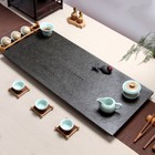 Stone Tea Tray Multi-size Tea Table China Black Stone Serving Tray Nature Stone