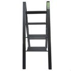 4-step Ladder Black Aluminum Step Stool With Wide Anti-slip Pedal Folding Ladder