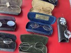 13 Pairs Antique   Vintage Gold And Silver Toned Wire Eye Glasses With Cases