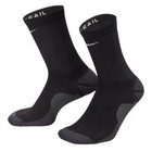 2 Pair Nike Trail Running Crew Socks Dri Fit Wool Blend Black Men s 8 9 5 New