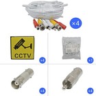 4 X 60ft Security Camera Bnc Cablevideo Audio With Power For Cctv Camera Install