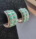 Vintage 925 Sterling Silver Turquoise Earrings
