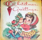 2 Individual Luncheon Size Paper Napkins  Vintage-look Christmas Children 
