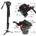 Professional Heavy Duty Monopod Fluid Head Kit Dv Video Camera Camcorder 72 Inch