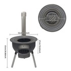 Outdoor Wood Burning Bbq Stove With Grill Rack Camping Wood Stove Portable