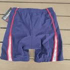 Tyr Womens 6  Carbon Tri Triathlon Padded Shorts Red blue Sz S New
