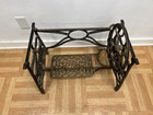 Vintage Cast Iron Treadle Base Coffee Table Sewing Machine Metal Stand Primitive