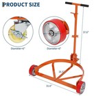 55 Gallon Drum Dolly  1200 Lbs Rolling Oil Drum Cart With 3 Wheels   Labor-savin