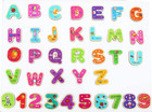 Wooden Magnetic Letters And Numbers - Fridge Magnets For Kids- Alphabet Lette   