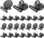 Magnetic Clips 24 Pack Heavy Duty Black Refrigerator Magnets Strong Clip Magnets