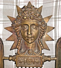 Fine Pair Of Early 20th Century French Empire Gilt Bronze Sconces Lyre Design