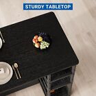 Dining Set Wood Top Table And 2 Height Chairs Bar Stools For Small Kitchen Black