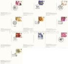Gb Phq Cards Used Rear Fdi Full Set 1997 Greetings Flowers Gs5 Kew Pmk