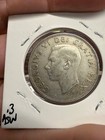 1952 Canada King George Vi Coat-of-arms Large 80  Silver  50 Half Dollar Coin