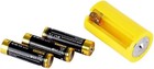 8 Pcs Aa To Size D Battery Adapters Converter Cases Plastic Parallel Yellow