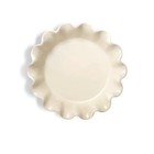 Emile Henry Ruffled Pie Dish  10 5  Clay  Made In France