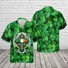 Happy St Patrick s Day Irish Celtic Cross Ireland Flag Shamrock Hawaiian Shirt