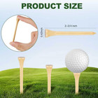 150 Pack Wooden Golf Tees 2 3 4 Inch Biodegradable Bamboo Natural