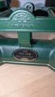 Vintage Salter Staffordshire No  60 Kitchen Scale Green Cast Iron W box   Papers