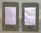 Antique Paper Brass Ornaments Photo Frame Pair