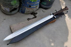 Handmade 32 Inches 5160 Carbon Steel Hunting  Camping Sword With Leather Sheath
