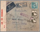 1941 Tel Aviv Palestine - Usa Via Hawaii Censored Registered Air Mail Cover Wwii