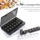 Large Monthly Pill Organizer 28 Days Portable One Month Pill Box Weekly Case