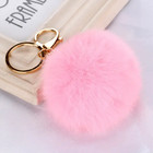 Soft Faux Fluffy Fur Pom Pom Key Ring Bag Pendant Keychain Pom Pom Key Ring Gift