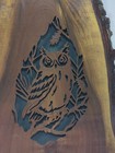 Live-edge Wooden Carved Owl Plaque Wall Hanging Handmade Unique
