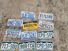 Mixed Lot Of 17 Collectible Us State License Plates Co Sc Ga Ny Nc Saab