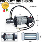 15000lbs Hydraulic Winch Steel Cable 0 4in X 78ft gear Ratio 36 1hydraulic Moto