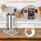 Vertical Electric Adjustable Speed Sausage Filler Stuffer  15 4lbs 10l Capacity