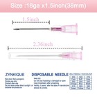 100pack 18 Gauge 1 5 Inch Needle  Disposable Luer Lock 18g  38mm  