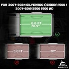 6 6ft Hard Tri-fold Tonneau Cover Truck Bed For 07-26 Silverado sierra 1500