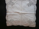 Beautiful Cream  Floral Lace Cornered Wedding Hanky Lot B