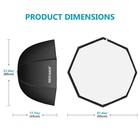 Neewer 37 5inches Octagon Softbox With Carrying Bag For Speedlite  Studio Flash