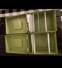 Vintage Wilson Mfg Wil-hold Green Plastic Sewing File Boxes With Dividers