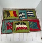 Lot Of 6 Antique Tobacco Silk Flags International Country Flags Vintage